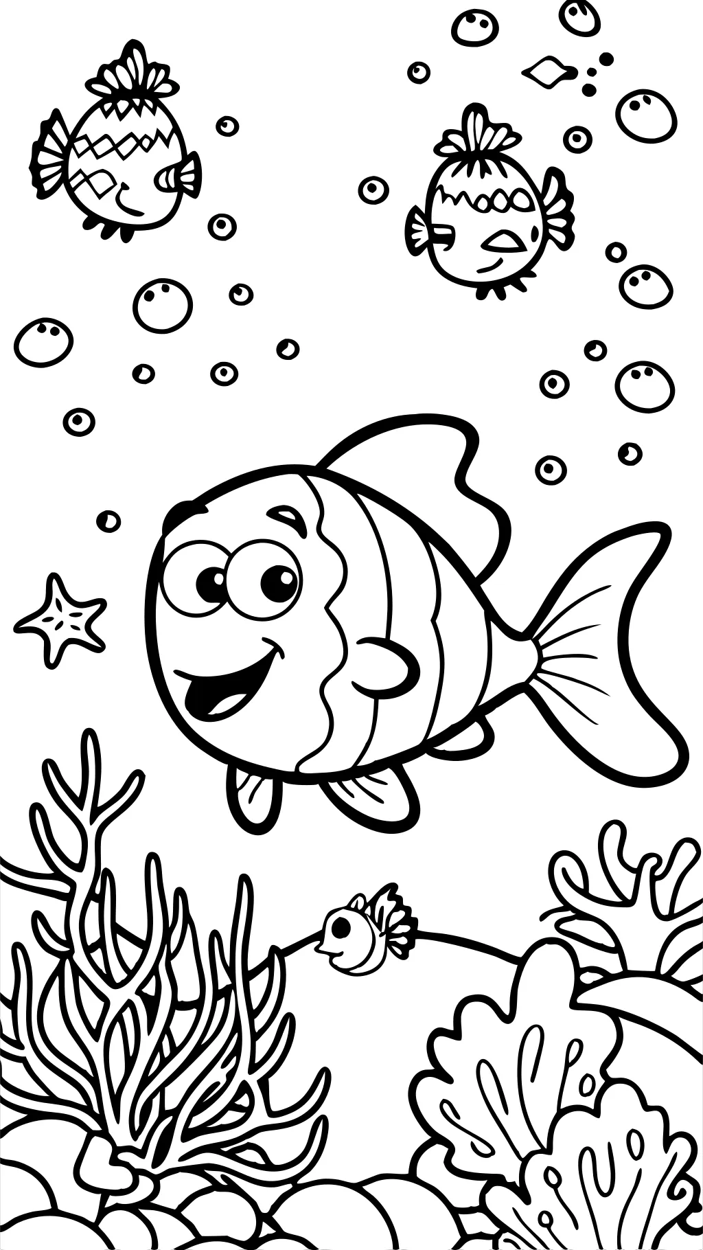 coloriages gratuits trouver Nemo